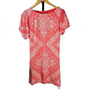 Jessica Howard Pink Flutter Sleeve Sheath Dress